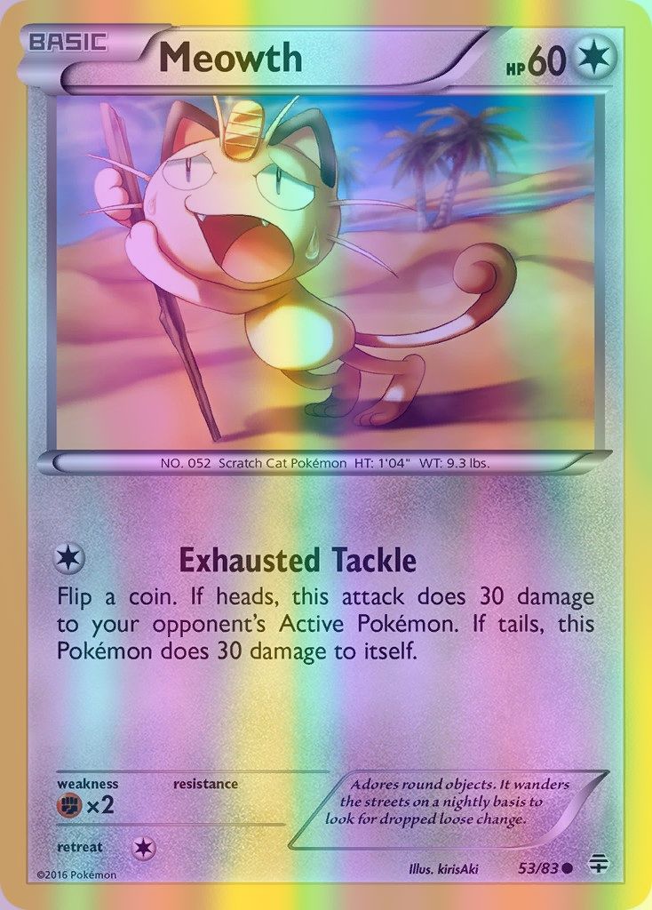 Meowth - 053/083 (GEN) Common - Near Mint Reverse Holofoil