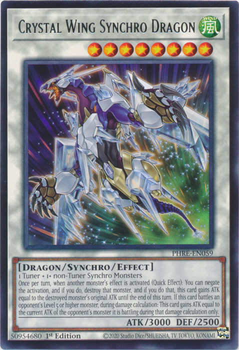 Crystal Wing Synchro Dragon (PHRE-EN059)