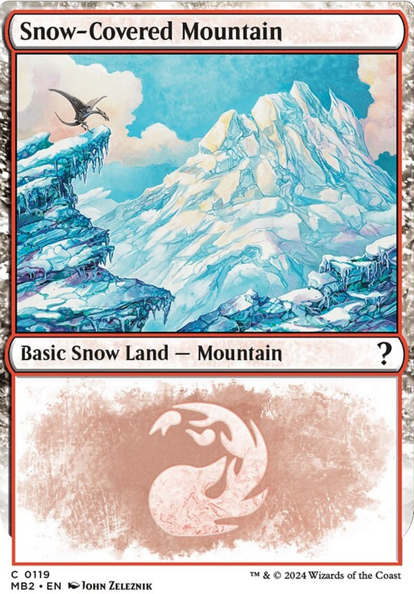 Snow-Covered Mountain [#0119 White-Border] (MB2-C)