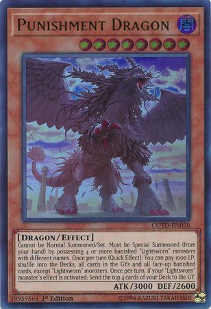 Punishment Dragon (COTD-EN028) Moderate Play 1st Edition - Ultra Rare