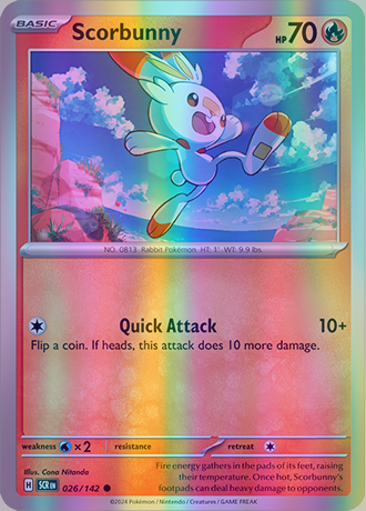 Scorbunny - 026/142 (SCR) Common - Near Mint Reverse Holo