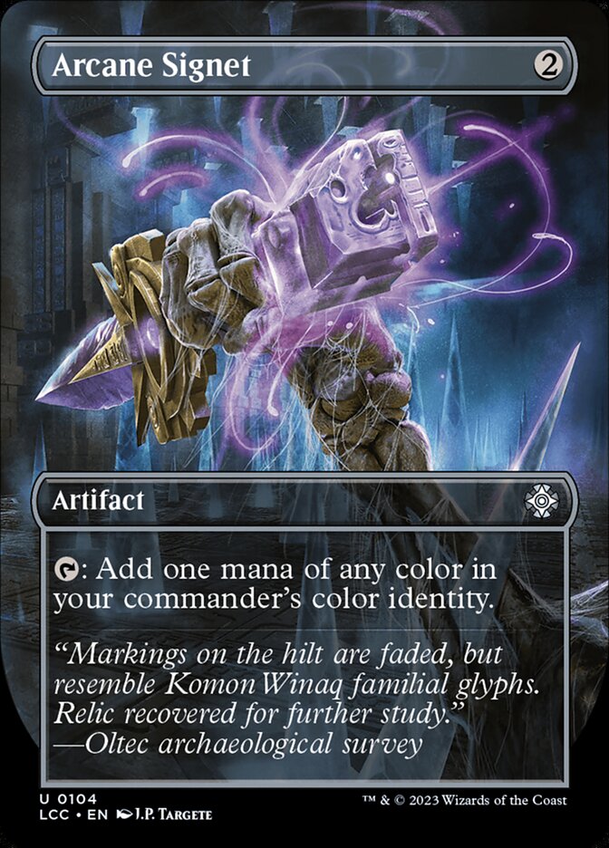 Arcane Signet [#0104 Borderless Box Topper] (LCC-U-FOIL) Light Play