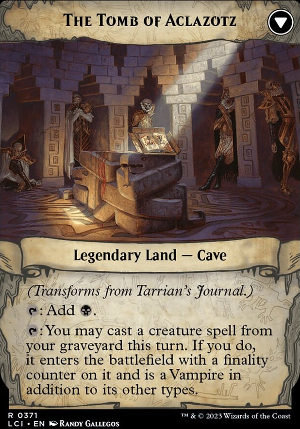 Tarrian's Journal // The Tomb of Aclazotz [#0371 Extended Art] (LCI-R)