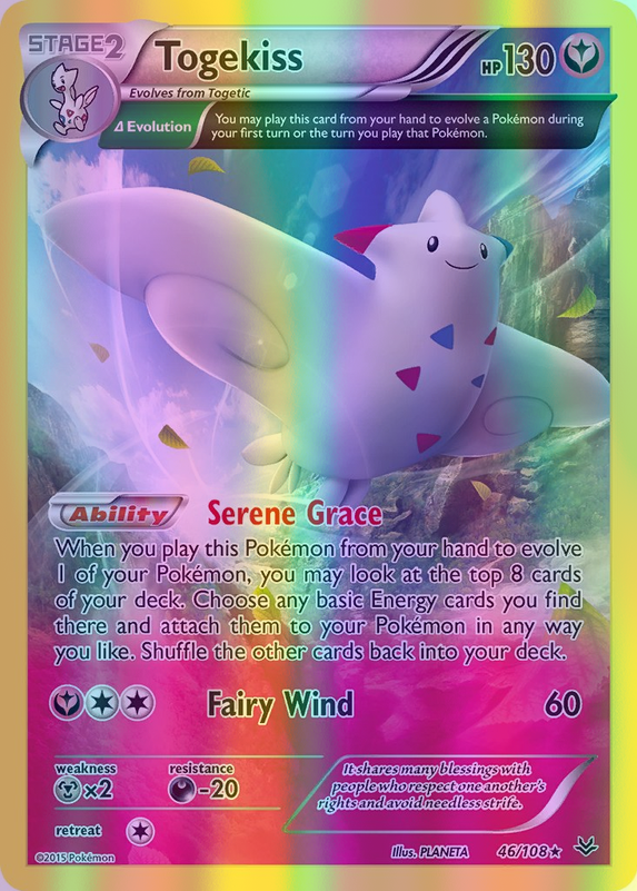 Togekiss (Delta) - 046/108 (ROS) Holo Rare - Moderate Play Reverse Holofoil