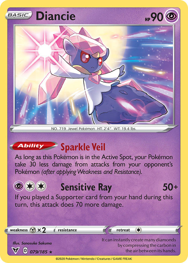 Diancie - 079/185 (SWSH04) Holo Rare - Near Mint Holofoil