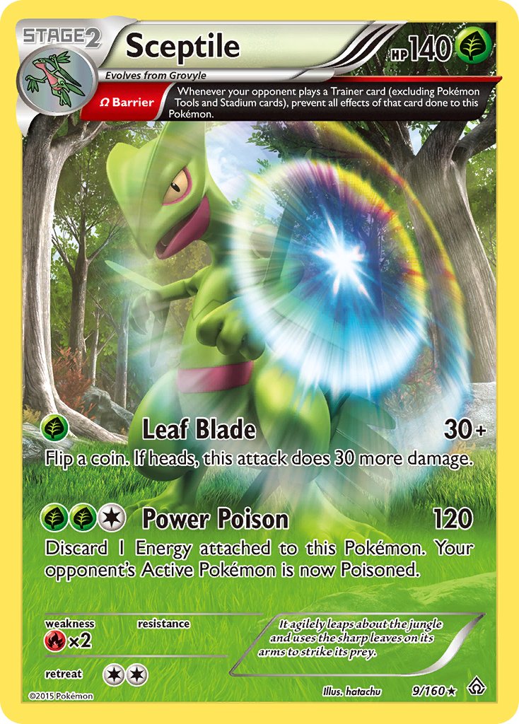 Sceptile (Omega) - 009/160 (PRC) Holo Rare - Near Mint Holofoil