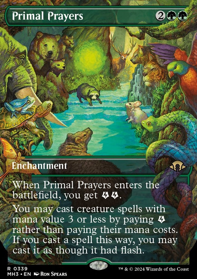 Primal Prayers [#0339 Borderless] (MH3-R-FOIL)