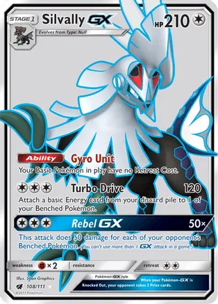 Silvally GX (Full Art) - 108/111 (CIN) Ultra Rare - Near Mint Holofoil