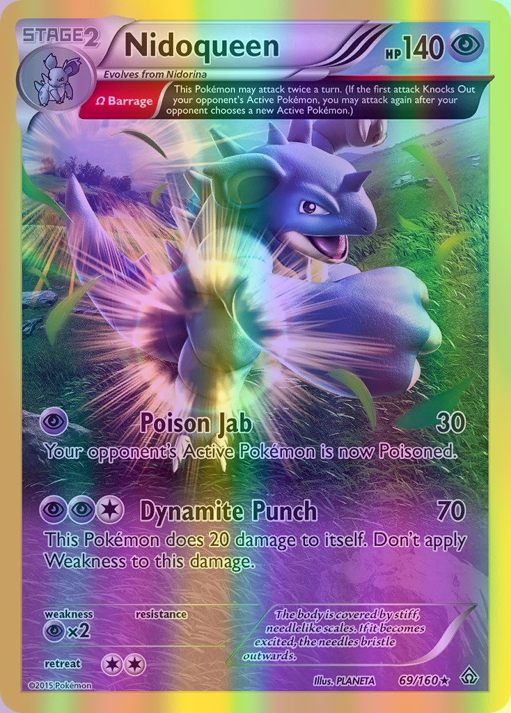 Nidoqueen (Omega) - 069/160 (PRC) Rare - Near Mint Reverse Holofoil