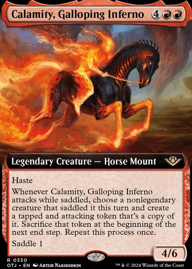 Calamity, Galloping Inferno [#0330 Extended Art] (OTJ-R-FOIL)