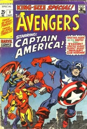THE AVENGERS ANNUAL (1967 Series) #3 (2.0) Reprint of Avengers #4 & Tales of Suspense issues 66-68