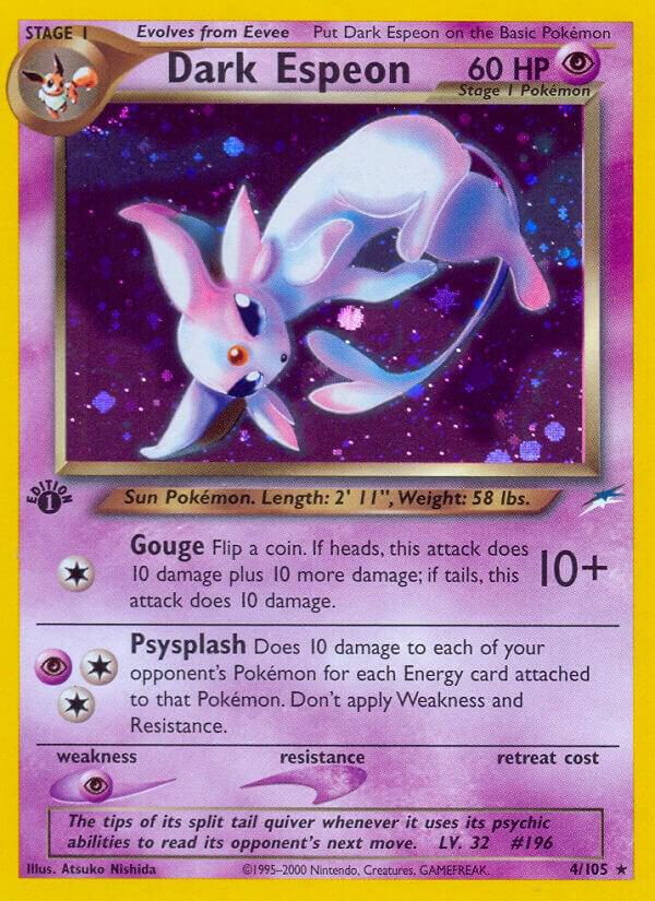 Dark Espeon - 004/105 (N4) Holo Rare - Light Play Unlimited Holofoil