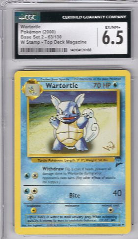 Wartortle (63/130) Uncommon Wizards Stamp (Graded - CGC 6.5)