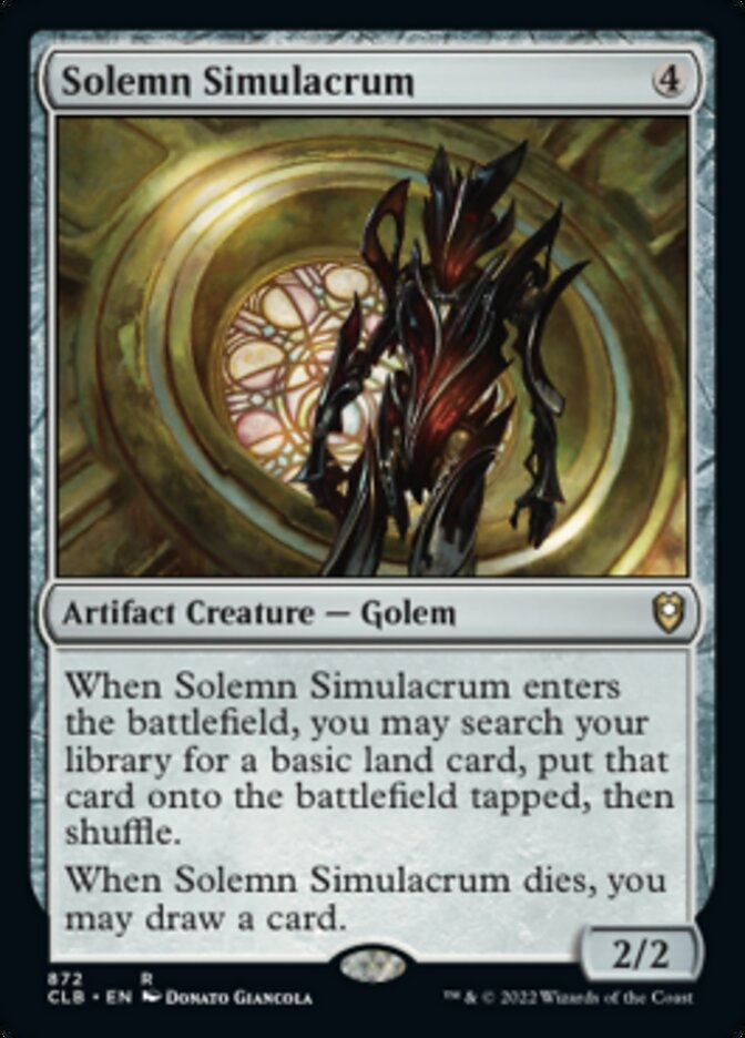 Solemn Simulacrum [#872 Commander Decks] (CLB-R)