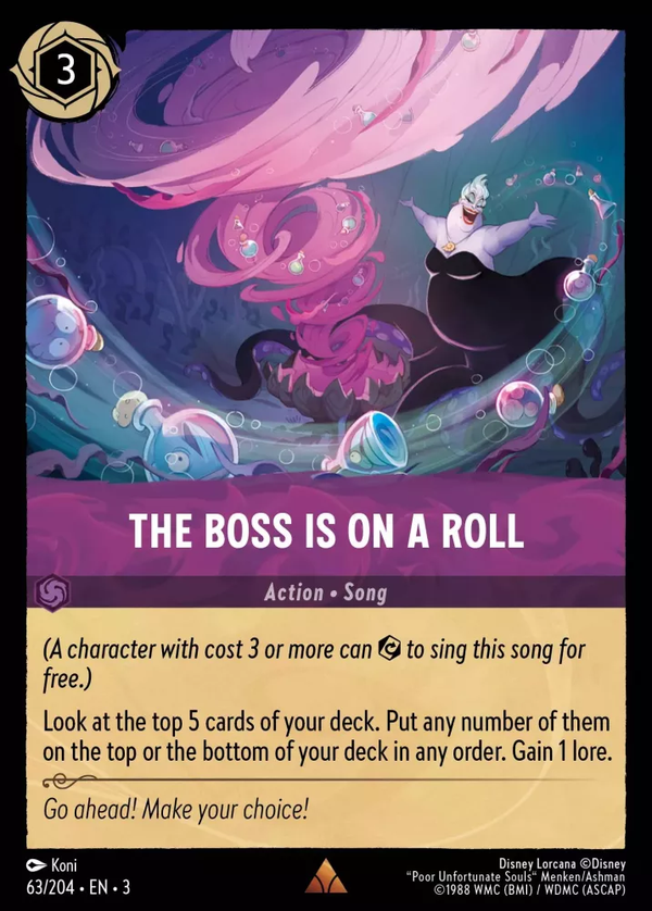 The Boss is on a Roll (Into the Inklands 063/204) Rare - Near Mint