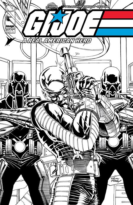 GI JOE A REAL AMERICAN HERO #317 CVR B ANDY KUBERT B&W VAR