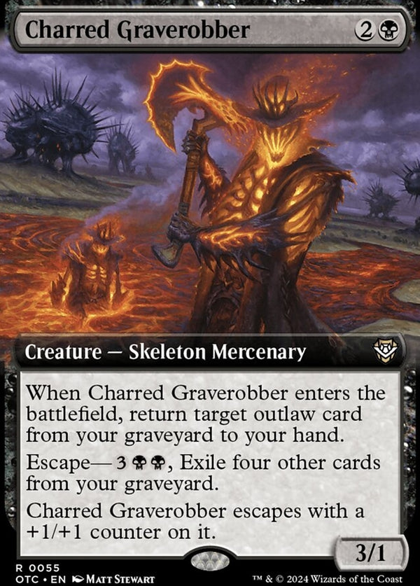 Charred Graverobber [#0055 Extended Art] (OTC-R-FOIL)