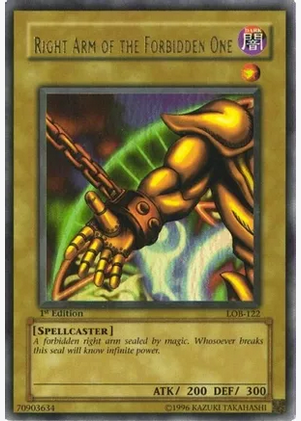 Right Arm of the Forbidden One (LOB-122) Moderate Play