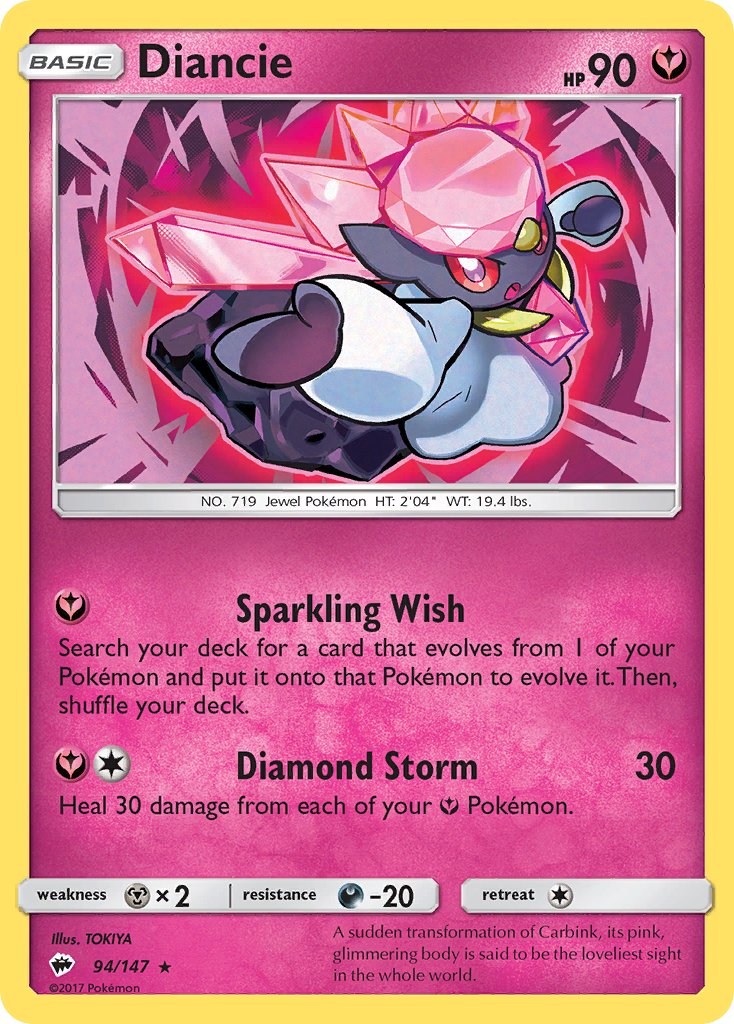 Diancie - 094/147 (SM:BUS) Holo Rare - Near Mint Holofoil