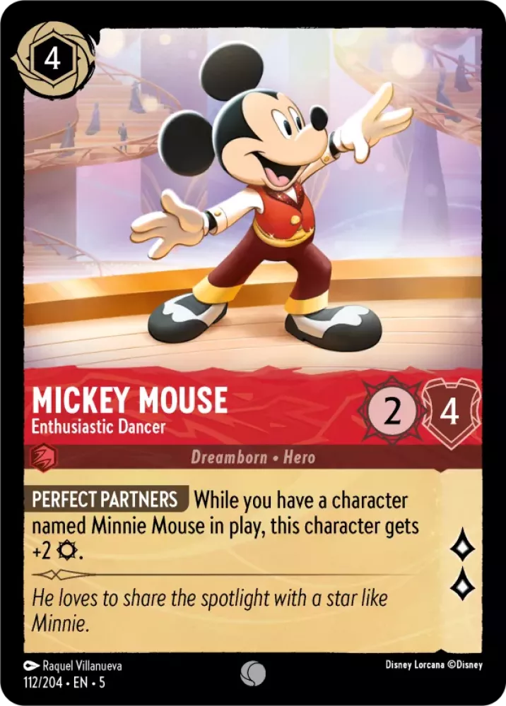 Mickey Mouse - Enthusiastic Dancer (Shimmering Skies 112/204) Common - Near Mint