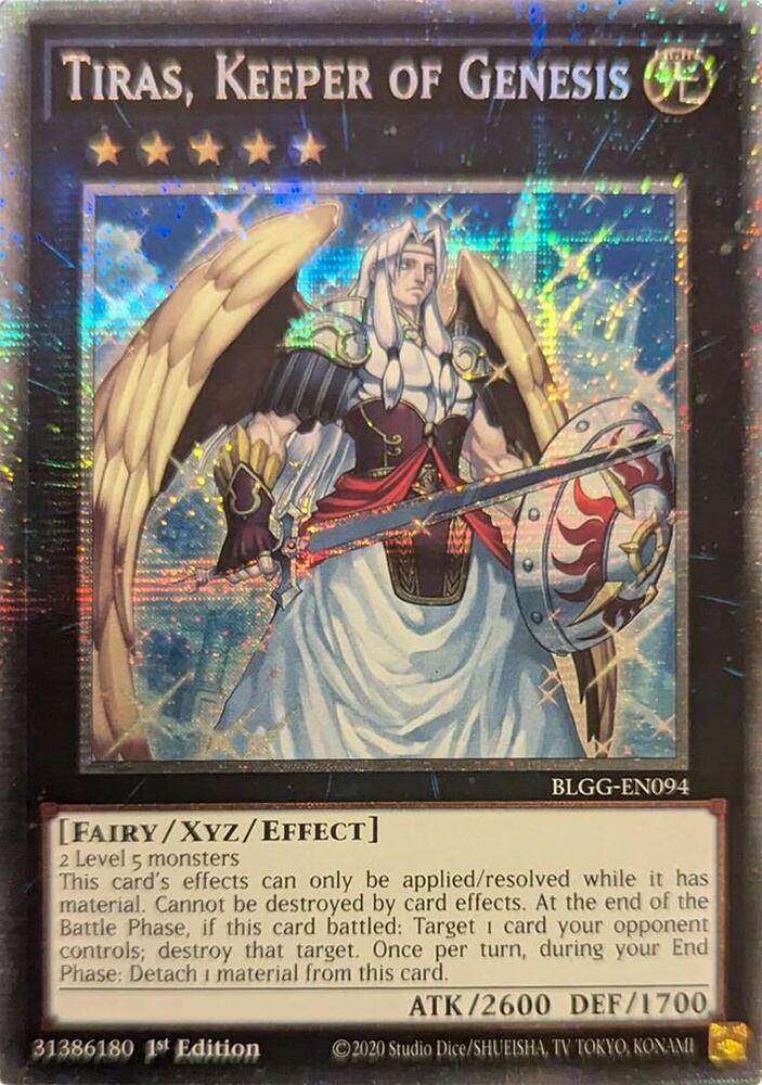 Tiras, Keeper of Genesis (BLGG-EN094) Starlight Rare Near Mint 1st Edition
