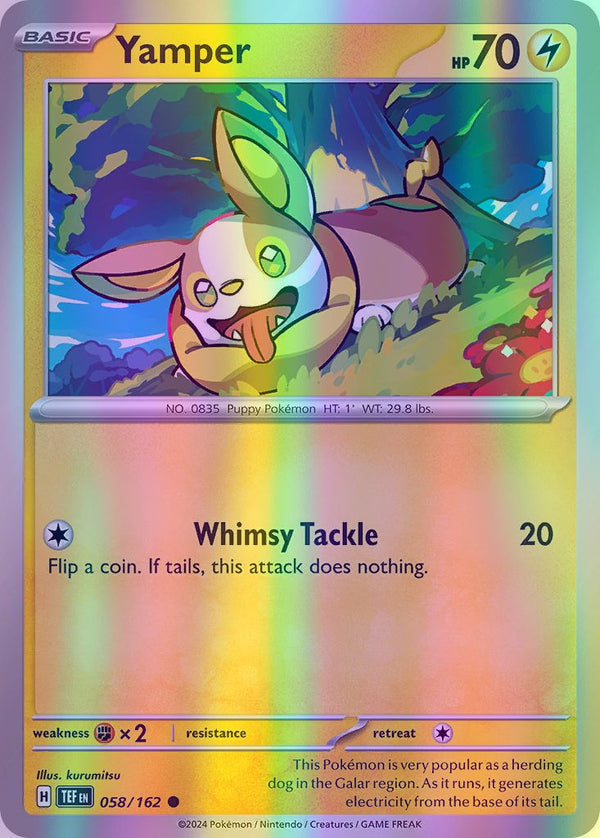 Yamper - 058/162 (TEF) Common - Near Mint Reverse Holofoil