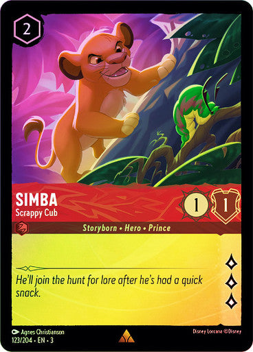 Simba - Scrappy Cub (Into the Inklands 123/204) Rare - Near Mint Cold Foil