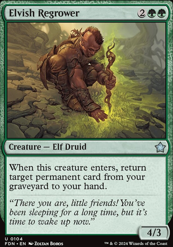 Elvish Regrower [#0104] (FDN-U-FOIL)