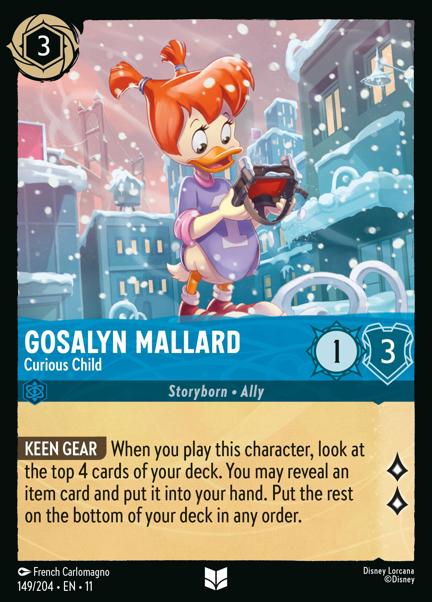Gosalyn Mallard - Curious Child (149/204 - Winterspell)  Uncommon