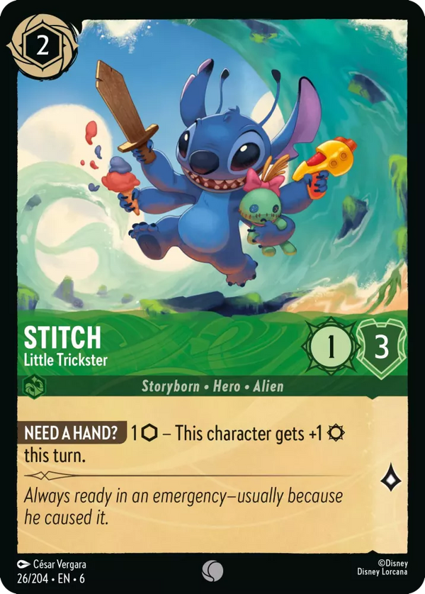 Stitch - Little Trickster (Azurite Sea 026/204) Common - Near Mint