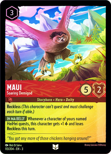 Maui - Soaring Demigod (Into the Inklands 113//204) Uncommon - Near Mint Cold Foil