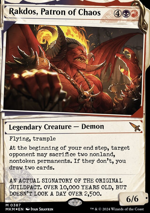 Rakdos, Patron of Chaos [#0387 Invisible Ink Showcase] (MKM-M-FOIL)