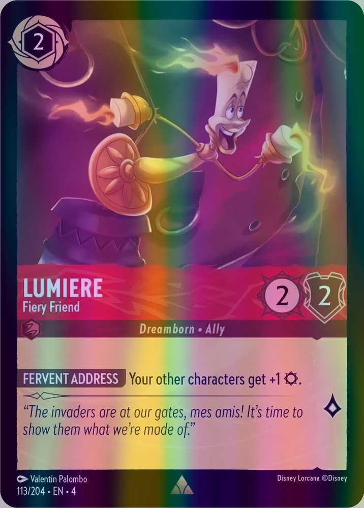 Lumiere - Fiery Friend (Ursula's Return 113/204) Rare - Near Mint Cold Foil