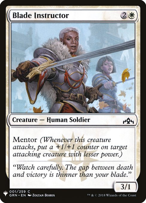Blade Instructor [Mystery Booster #0037] (GRN-C)