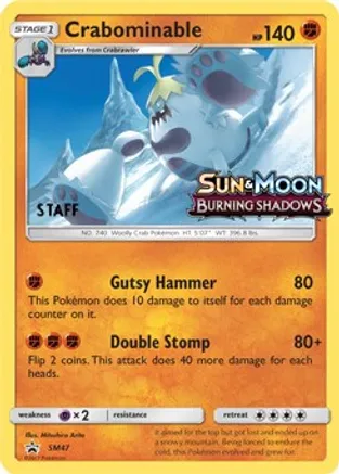 Crabominable (Prerelease) [Staff] - SM47 (SM:PR) Promo - Near Mint Holofoil