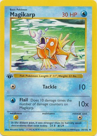 Magikarp - 035/102 (BS) 1st Edition Uncommon - Near Mint