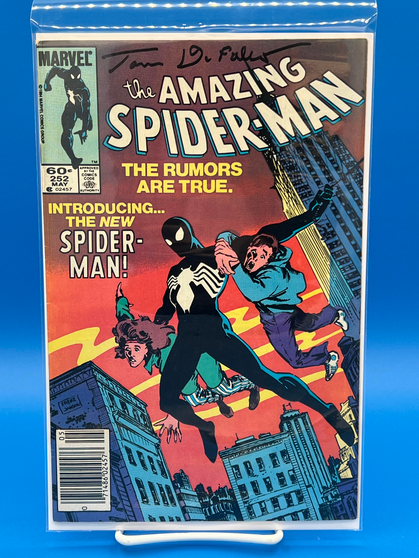 Amazing Spider-Man (1963 Series) #252 (6.0) 1st Full Appearance of Black Spider-Man Costume Tom DeFalco Sig