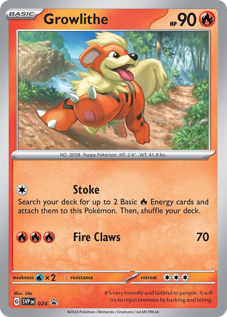 Growlithe - 24 (SVP) Promo - Near Mint Holofoil