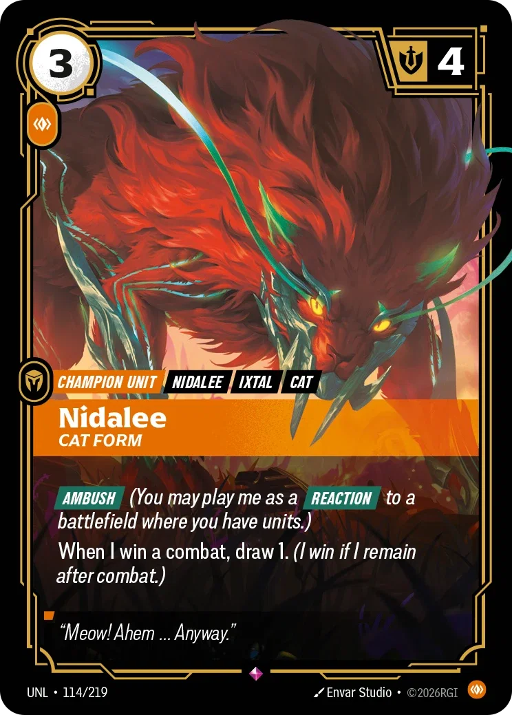 Nidalee - Cat Form - 114/219 (UNL)  Rare