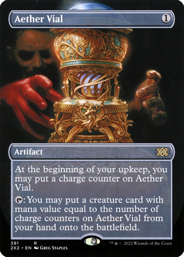 Aether Vial [#391 Alternate-Art Borderless] (2X2-R-FOIL)