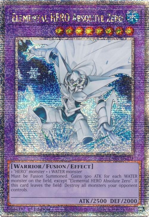 Elemental HERO Absolute Zero (RA03-EN231) Quarter Century Secret Rare - Near Mint 1st Edition