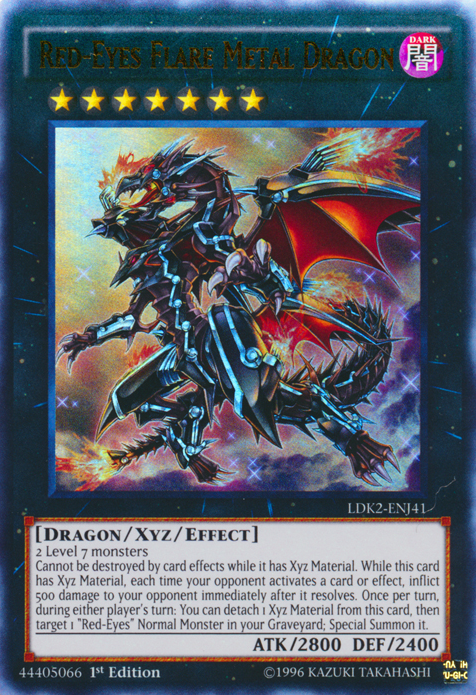 Red-Eyes Flare Metal Dragon (LDK2-ENJ41) Ultra Rare - Near Mint 1st Edition