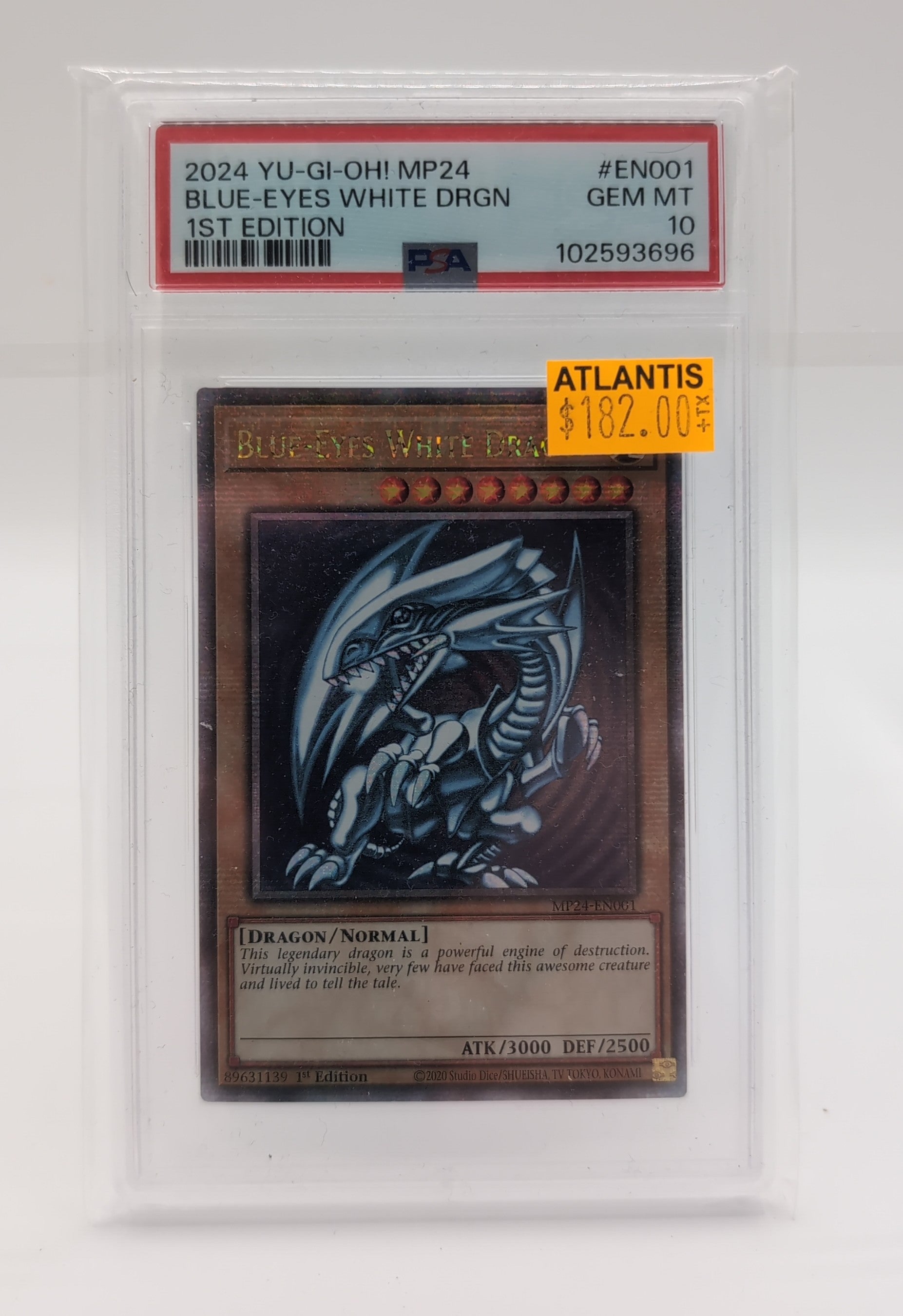 Blue-Eyes White Dragon (MP24-EN009) Quarter Century Secret Rare - Near Mint 1st Edition (Graded - PSA 10)