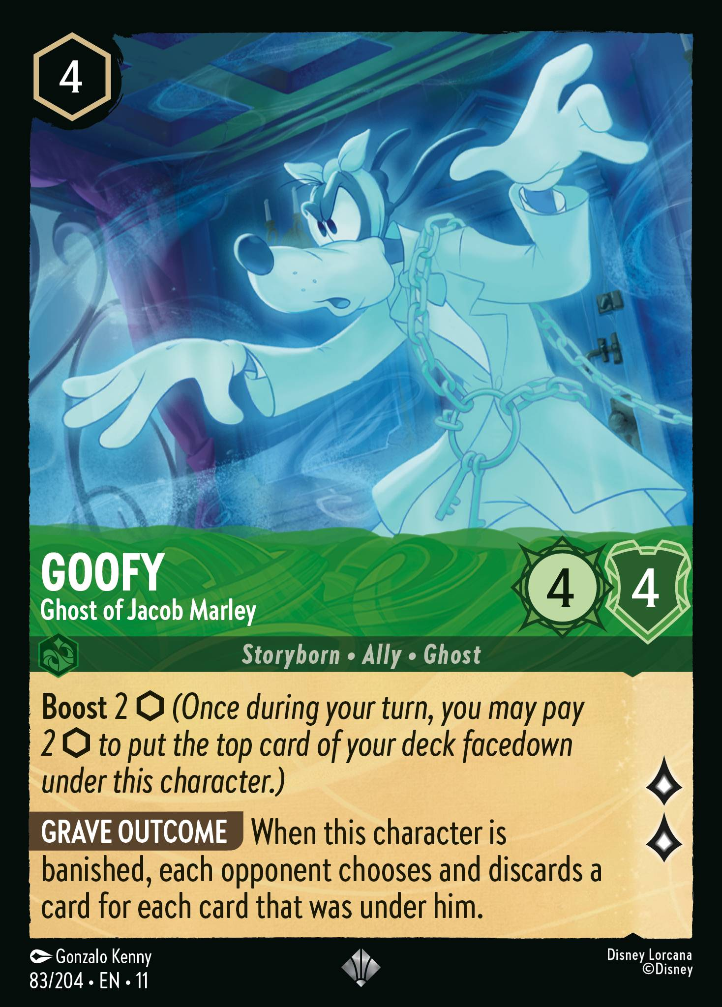 Goofy - Ghost of Jacob Marley (083/204 - Winterspell)  Super Rare