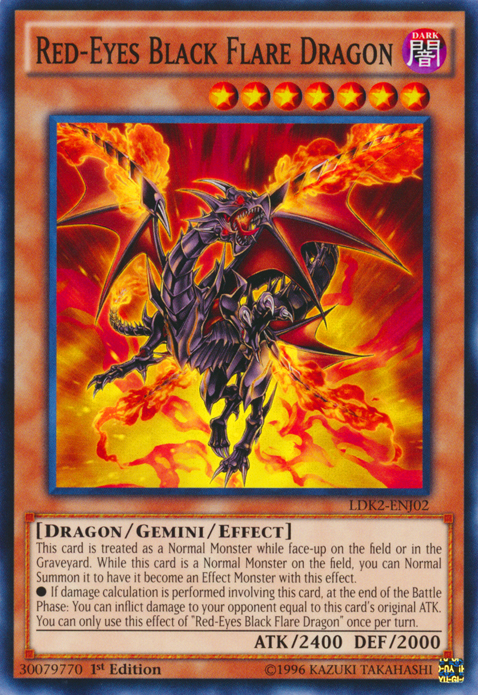 Red-Eyes Black Flare Dragon (LDK2-ENJ02) Common - Near Mint 1st Edition