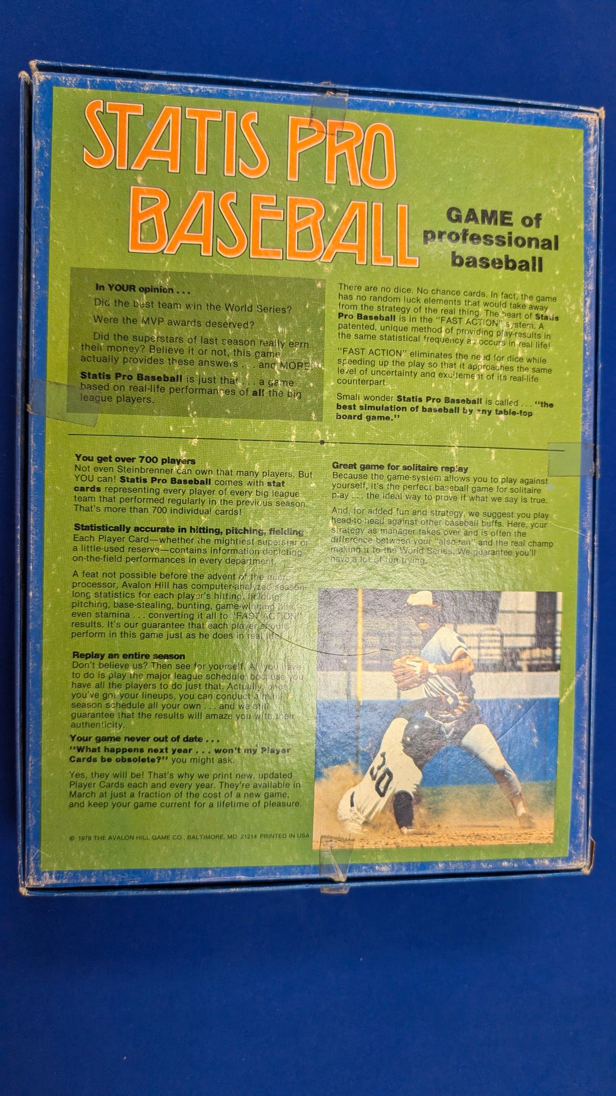 Avalon Hill: Sports Illustrated: Statis Pro Baseball (USED) Punched but Complete