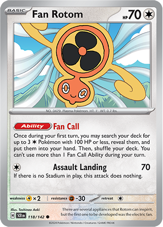 Fan Rotom - 118/142 (SCR) Common - Near Mint