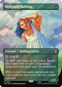 Delighted Halfling [ #0065 Borderless Surge Foil ] (HOC-M)