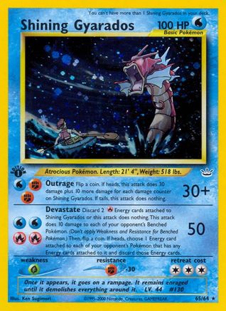 Shining Gyarados - 65/64 (N3) Seret Rare - Unlimited Damaged