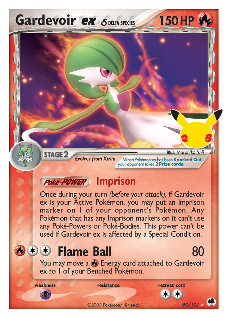 Gardevoir ex (Delta Species) - 93/101 (CLB:CC) Classic Collection - Near Mint Holofoil